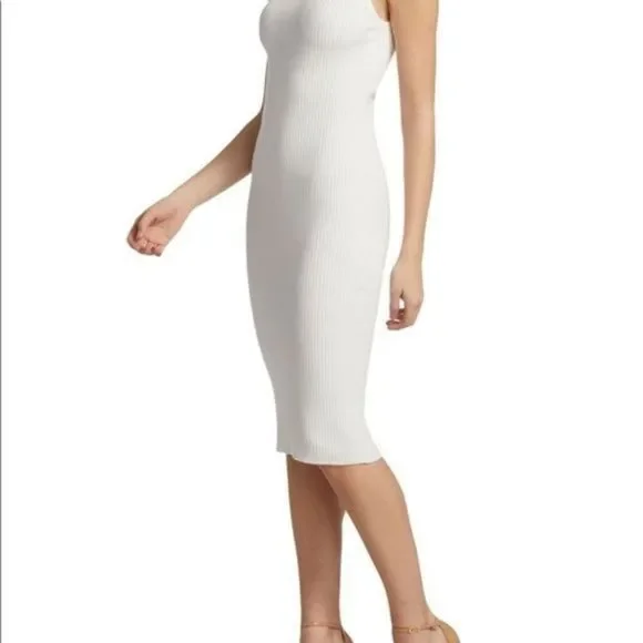 Alice + Olivia Brooklynne Ribbed midi dress size large NWT - Picture 4 of 9